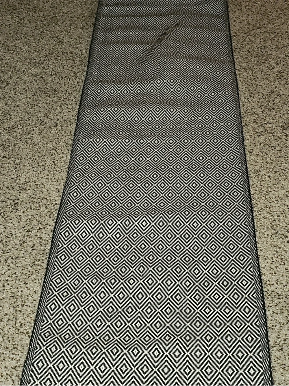 Black and White Diamond-Pattern Maxi Skirt